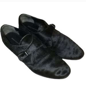 ALEXANDER WANG Black Pony Hair Derby Shoes Size 6/7